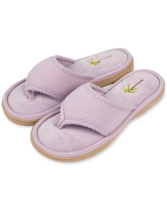 Women's Embroidered Seersucker Flip Flop Slippers