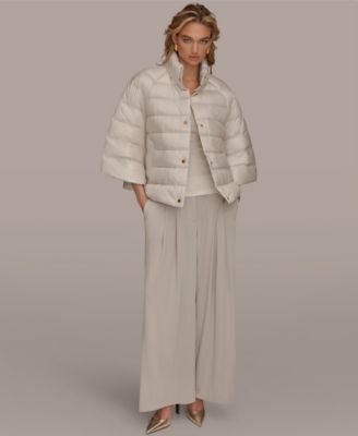 Women's Stand-Collar Down Puffer Cape