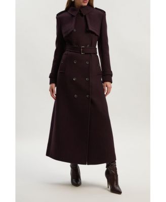 Women's Wool Trench Maxi Coat