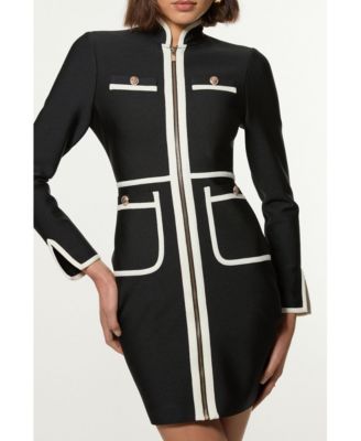 Women's Bandage Military Knit Dress