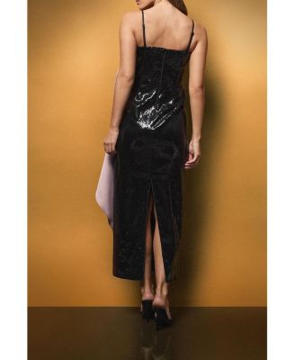Women's Sequin Bow Maxi Dress