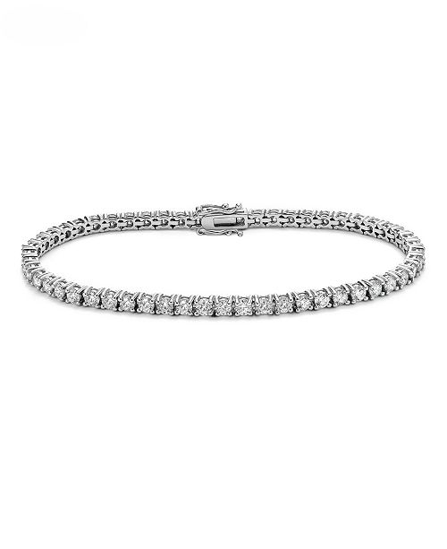 Macy's Diamond Tennis Bracelet (4 ct. t.w.) in 14k White Gold & Reviews