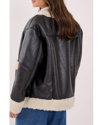 Women's Borg Bonded 80s Aviator Jacket