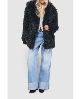 Women's Mongolian Faux Fur Short Coat