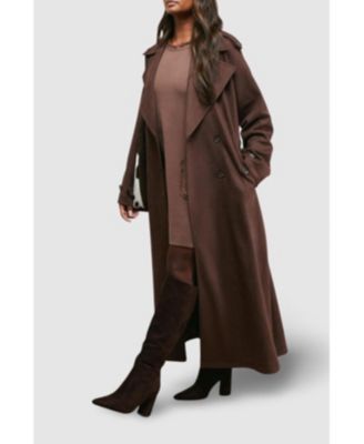 Women's Cuff Detail Belted Coat