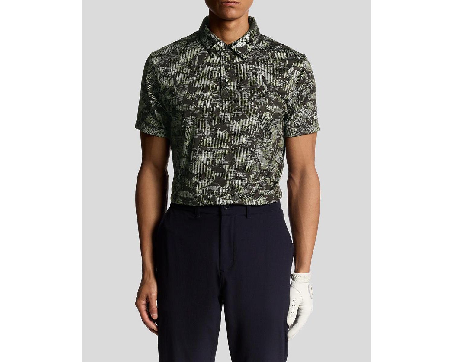 Men's Golf Digital Floral Polo Shirt