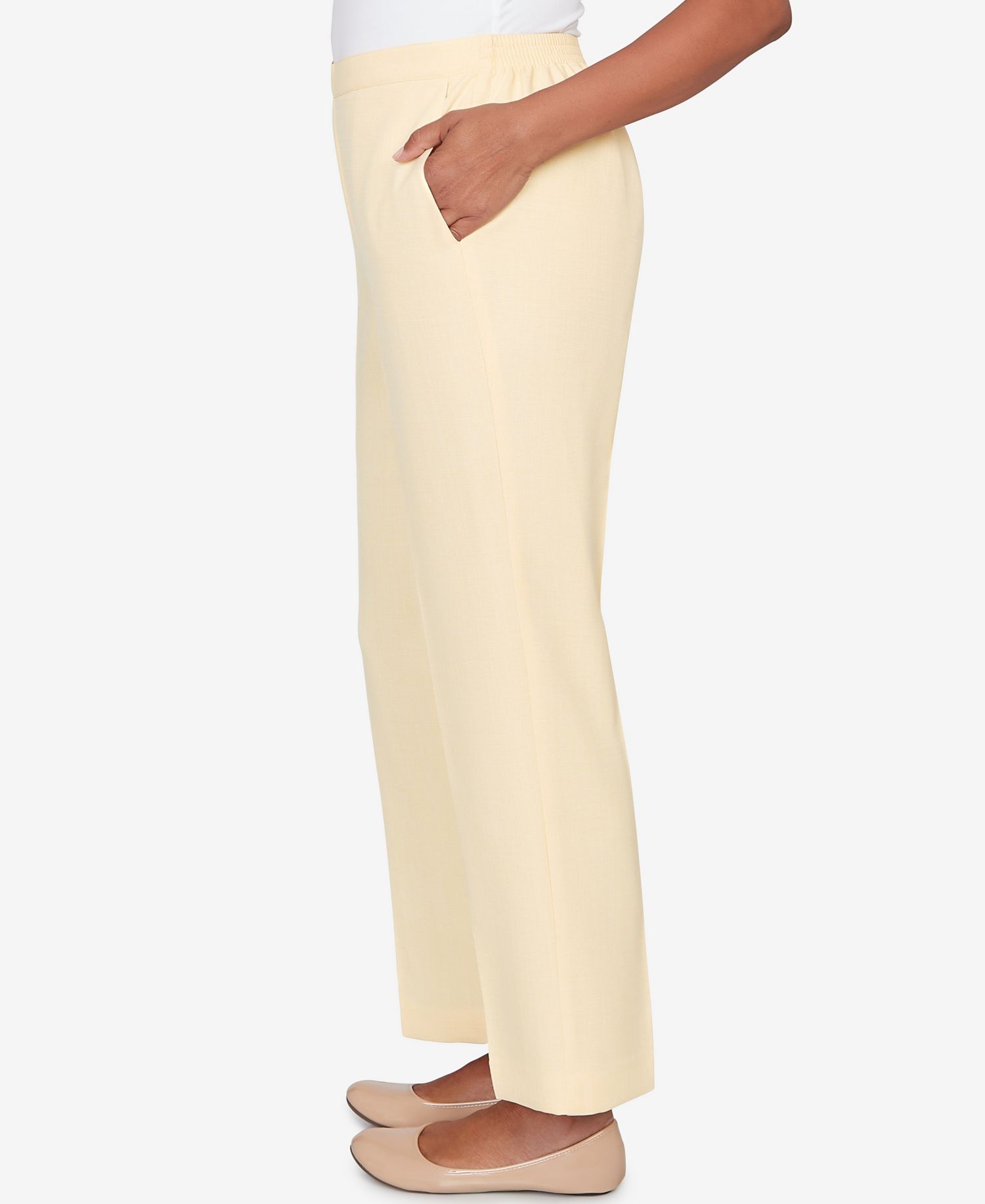 Women's Al Fresco Tailored Flat Front Slant Pocket Pant