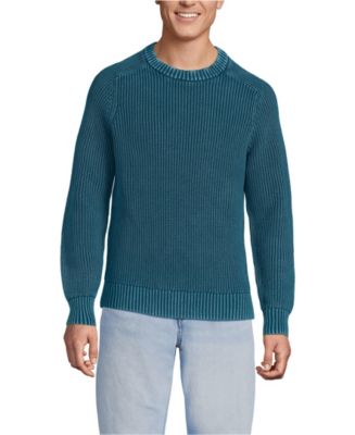 Lands' End Men's Long Sleeve Sunwashed Drifter Sweater - Macy's