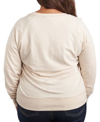 Women's Mickey And Friends Valentine Hearts French Terry Long sleeve T-shirt