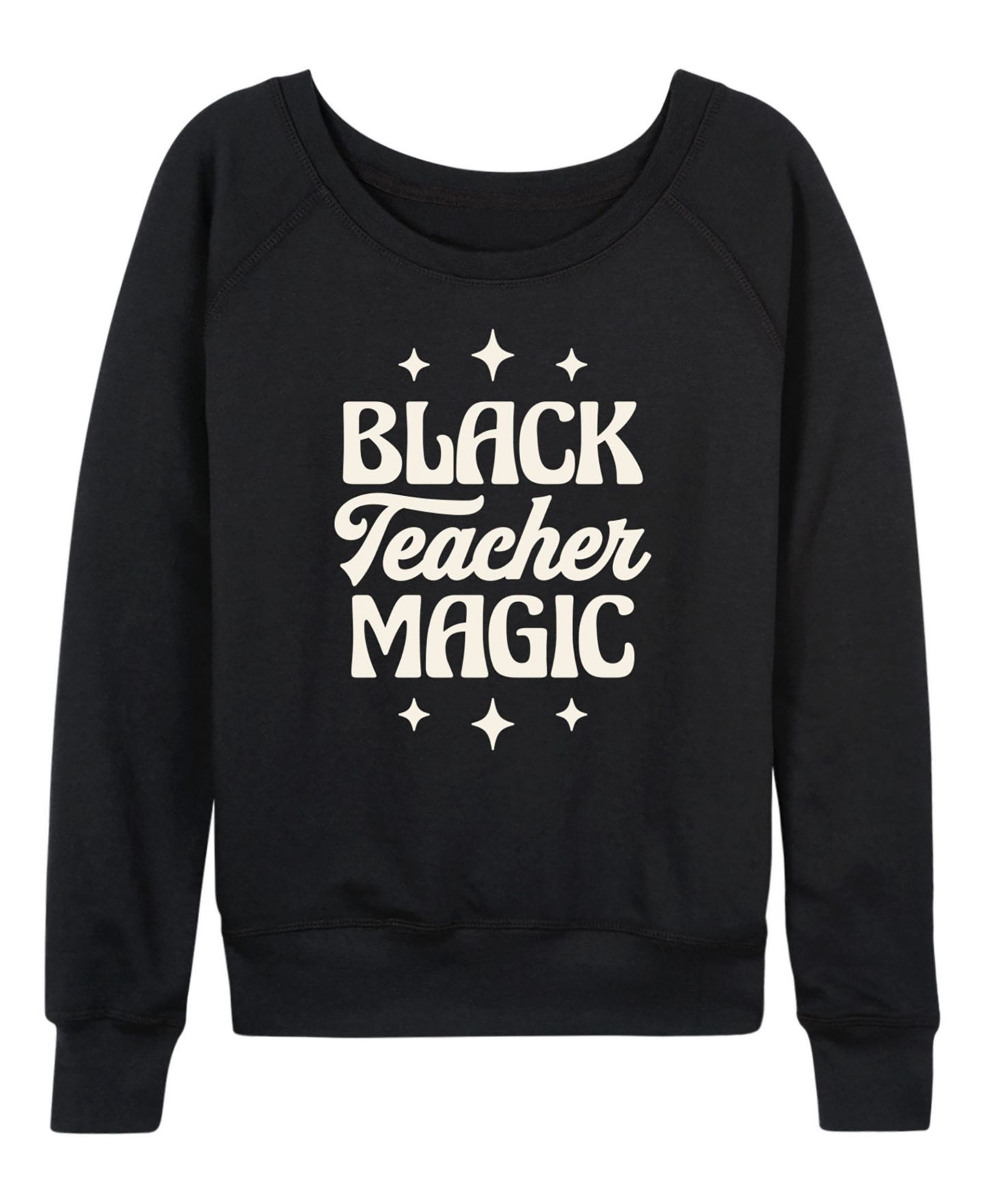Женская футболка Hybrid Apparel Instant Message Black Teacher Magic French Terry Long-Sleeve, цвет: Чёрный — фото 1
