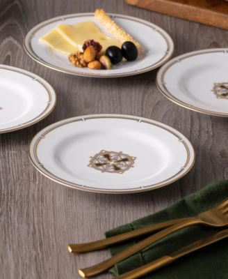 Empire Gold-Tone Bread and Butter Plates, Set of 4