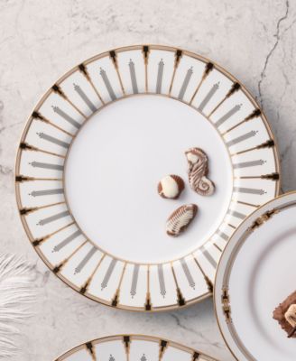 Empire Gold Dinner Plates, Set of 4