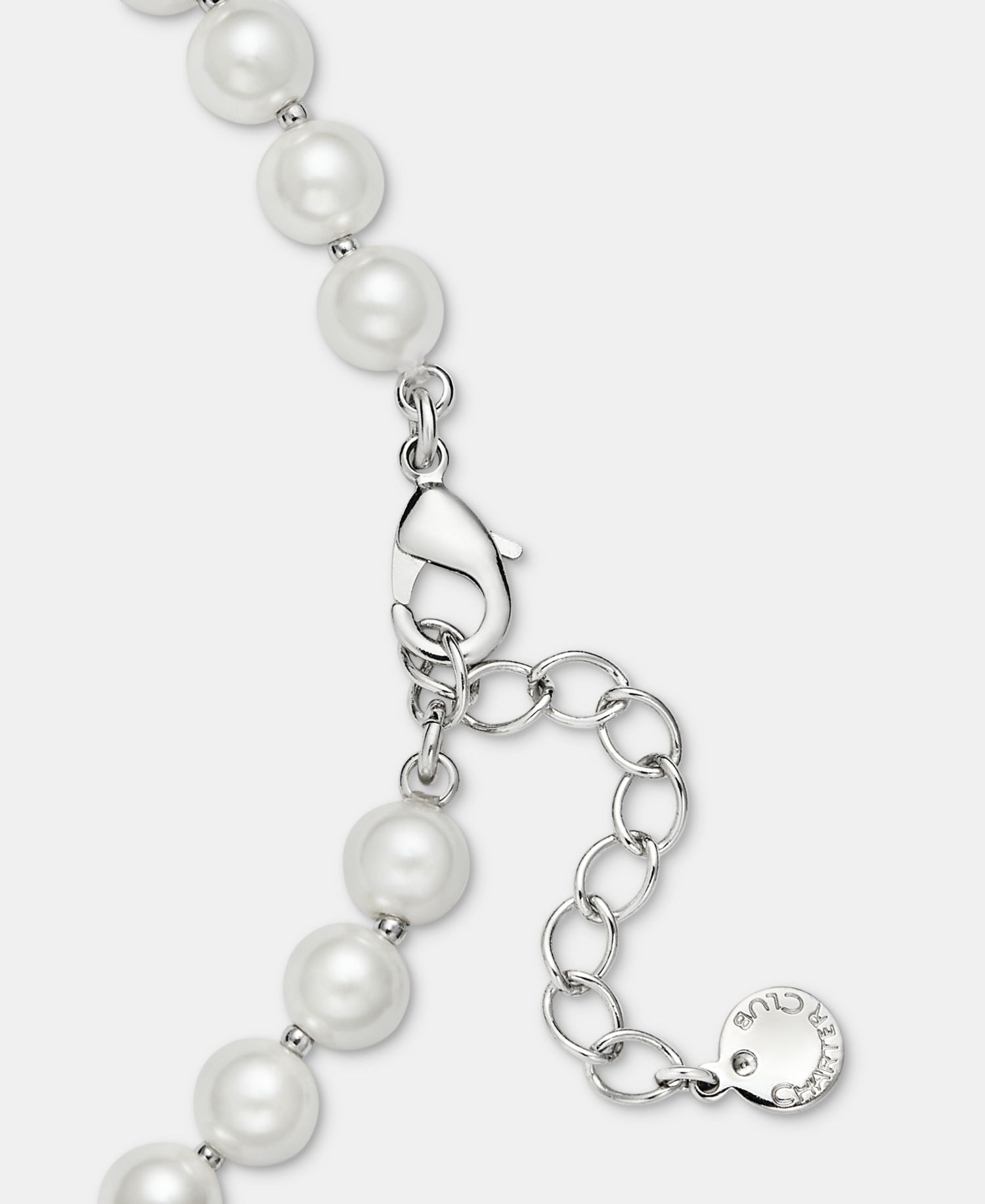 Imitation Pearl Strand Necklace, 40" + 2" extender