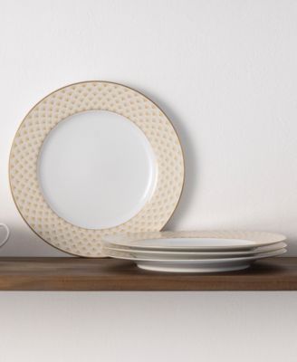 Trocadero Gold-Tone Dinner Plates, Set of 4