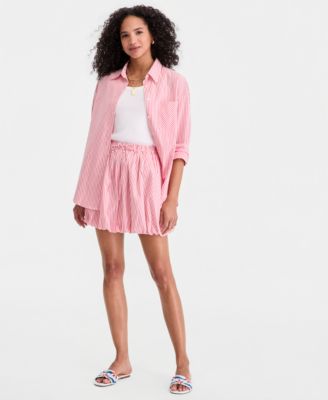 Women's Jenna Stripe Bubble-Hem Mini Skirt