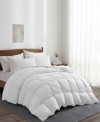 All Season 360 Thread Count Premium Down Feather Fiber Comforter, Full/Queen