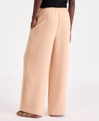 Women's High-Rise Pull On Crepe Wide-Leg Pants, Macy's Exclusive ' 