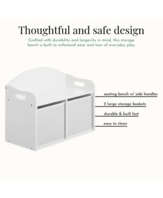 Playthings Storage Bench - Kids' Storage Bench with Top Seat & Hidden Storage