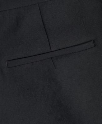 Women's High-Rise Polished Crepe Pleated Wide-Leg Pants