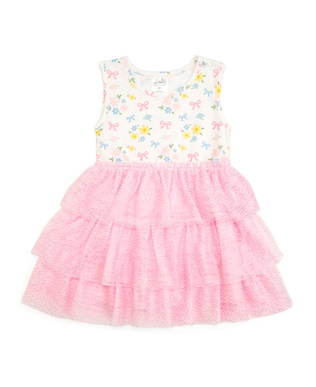 Sweet Wink Toddler Girls Floral Tank Tutu Dress