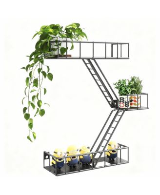 Metal Wall Shelves with Baskets for Home Decor