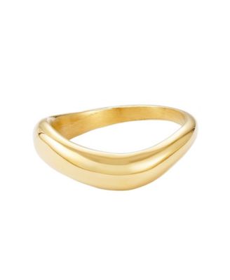 Tarnish Resistant Gold Curved Band Ring