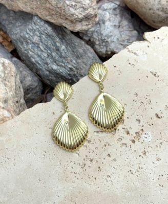 Gold Deco Inspired Drop Earrings