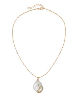 Gold Golden Shell Pendant Necklace