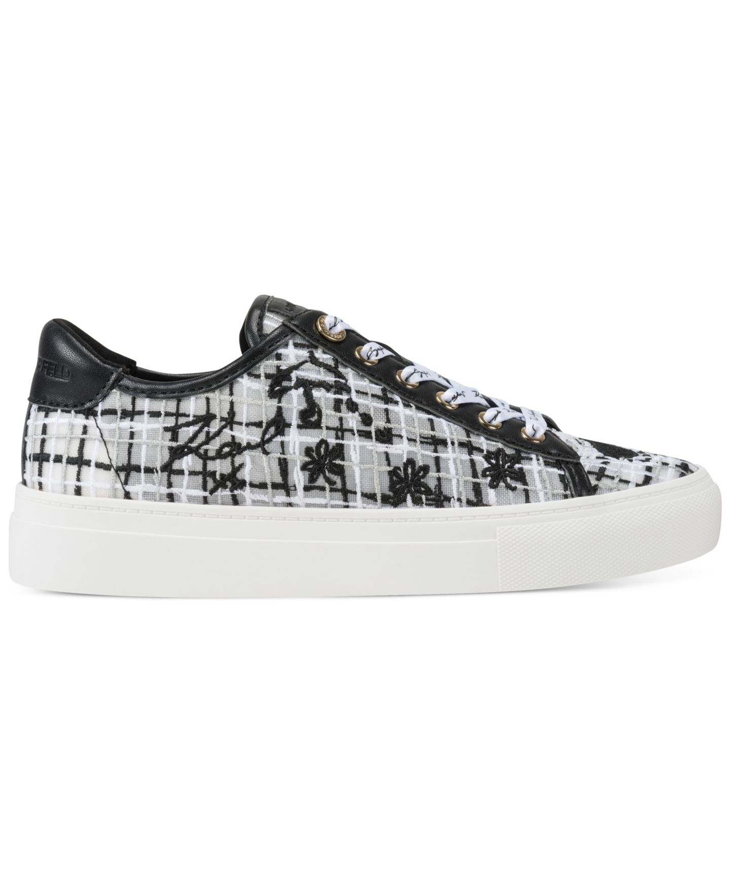 Женские кроссовки KARL LAGERFELD PARIS Cate Whimsy Lace-Up, цвет: Чёрный разноцветный — фото 2