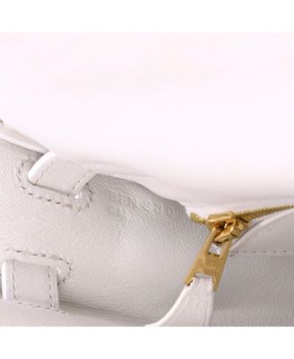 Kelly 25 Handbag White Swift with Gold Hardware
