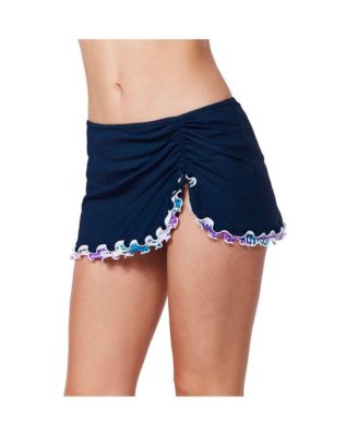 Women's Canva Tricolore Side Slit Skirt Swim Bottom