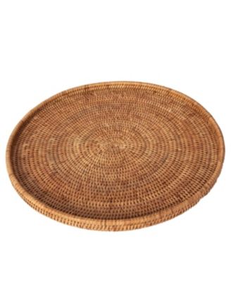 Artifacts Trading Company Rattan Round Flat Tray
