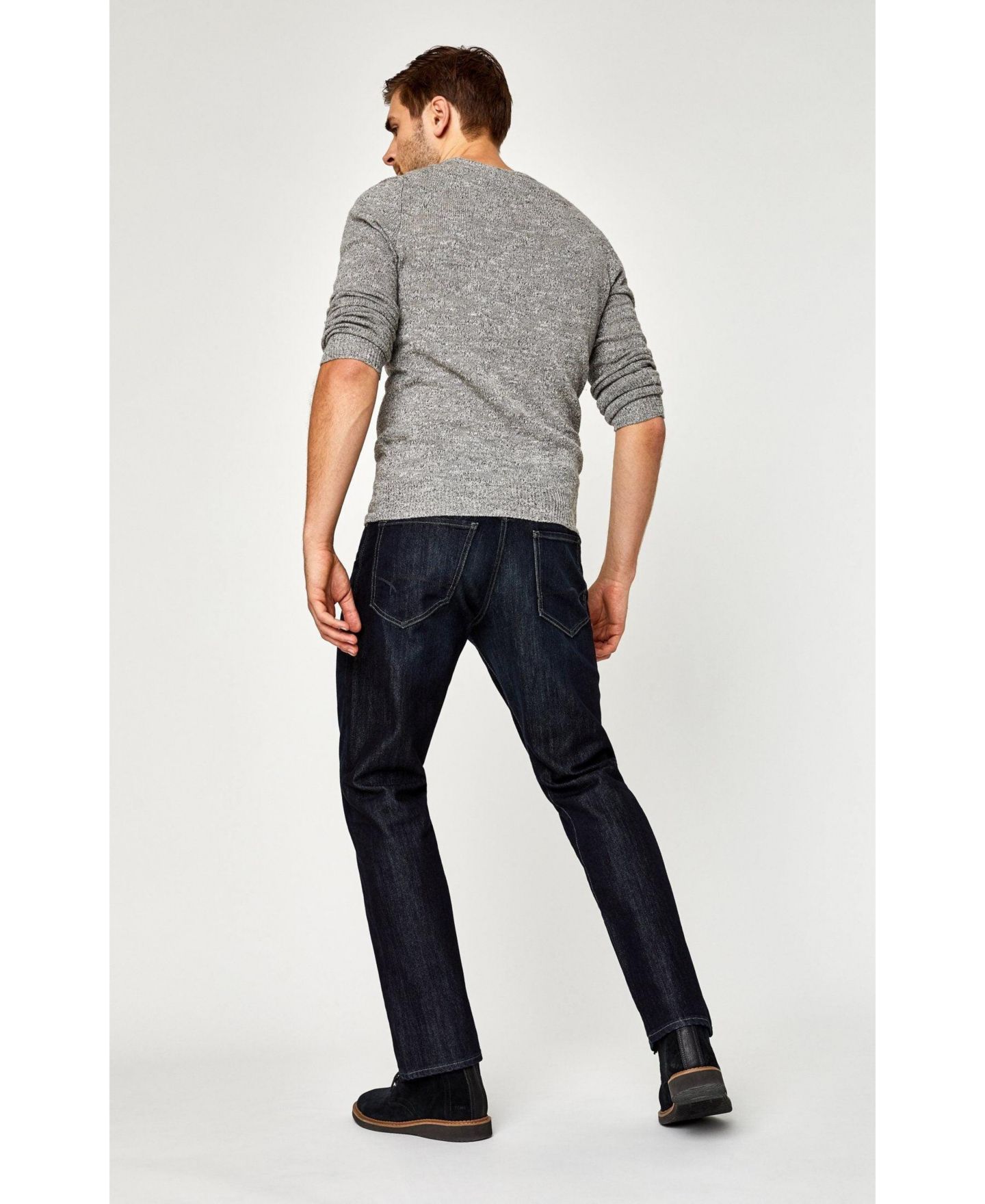 Мужские джинсы Mavi Jeans Matt Mid Rise Relaxed Straight Leg In Deep Stanford Jean, цвет: Глубокий синий — фото 3