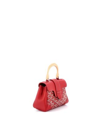 Mini Saigon Top Handle Bag Coated Canvas with Leather