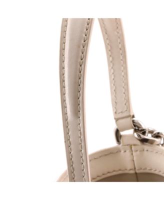 Micro GV Shark Lock Bucket Bag Leather