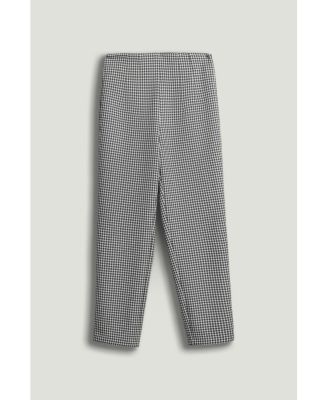 Women's Tailored Micro Check Cigarette Pants