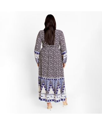 Plus Size Women's Faith Placement Maxi Dress