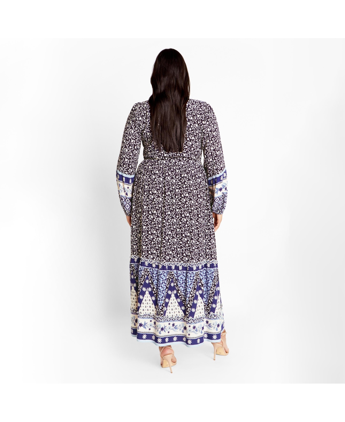 City Chic Plus Women's Faith Placement Maxi Dress