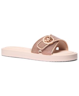 MICHAEL Women's Open Toe MK Pool Slides Sandals