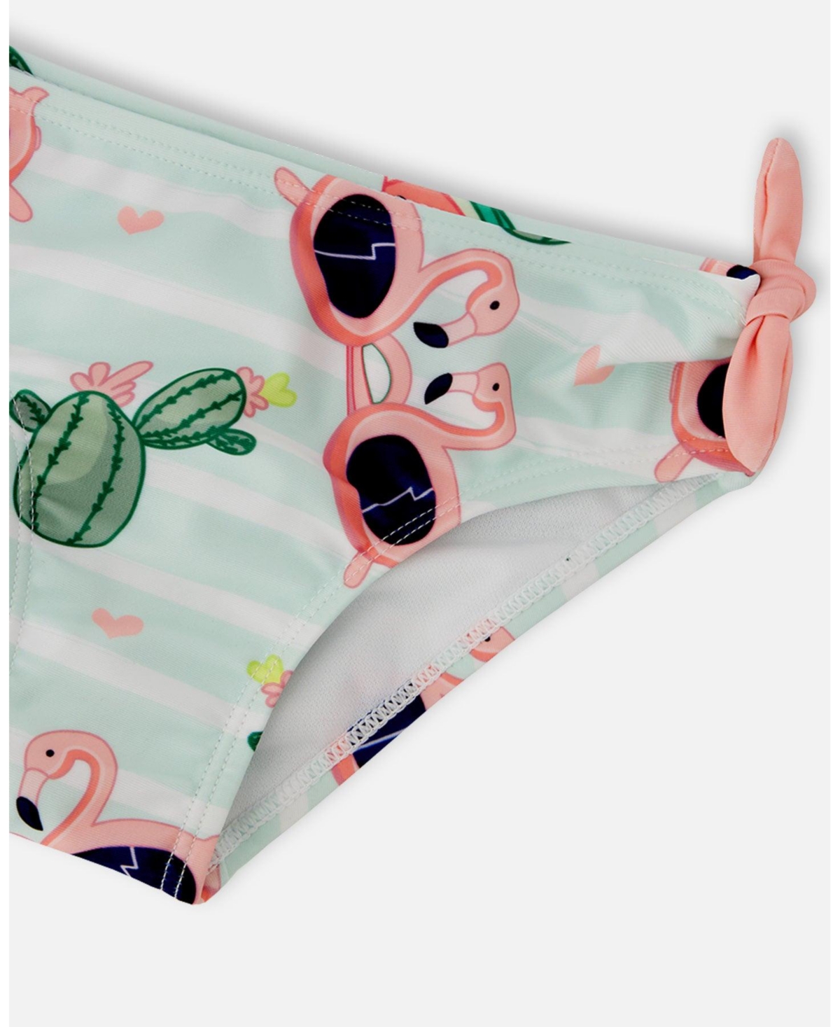 Deux par Girls Two-Piece Swimsuit Flamingo and Cactus Print