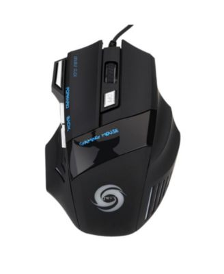 7-Button Wired Gaming Mouse: 5-Speed DPI (Up to 5500), Colorful Glow, for Gaming/Office, Easy-to-Use for Gamers/Professionals