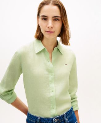 Women's Linen Button-Up Shirt