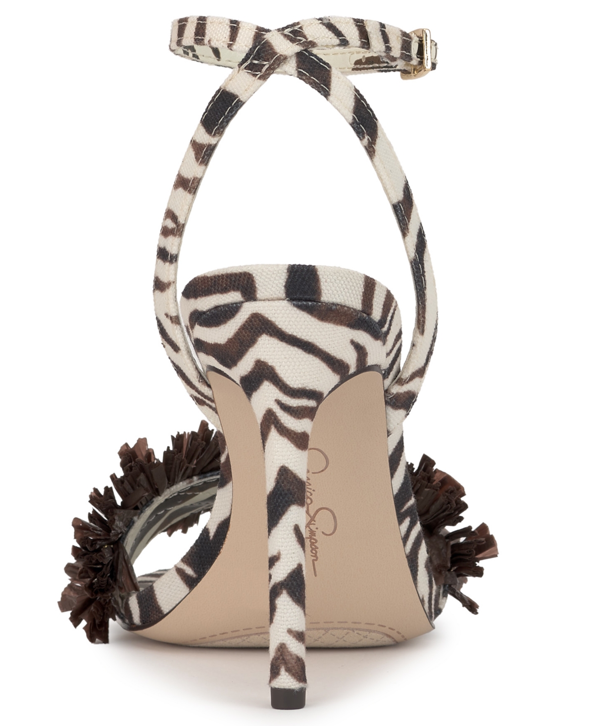 Jessica Simpson Women's Omiena Raffia Fringe High-Heel Dress Sandals
