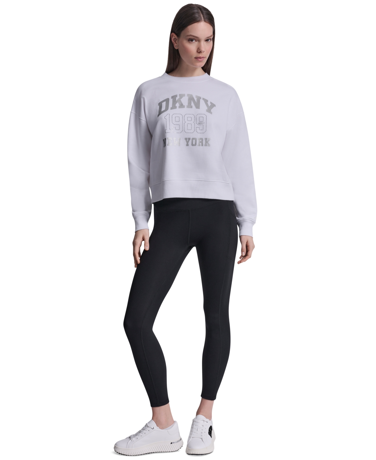 Dkny Sport Women's Crew Neck Pull-On Sweatshirt