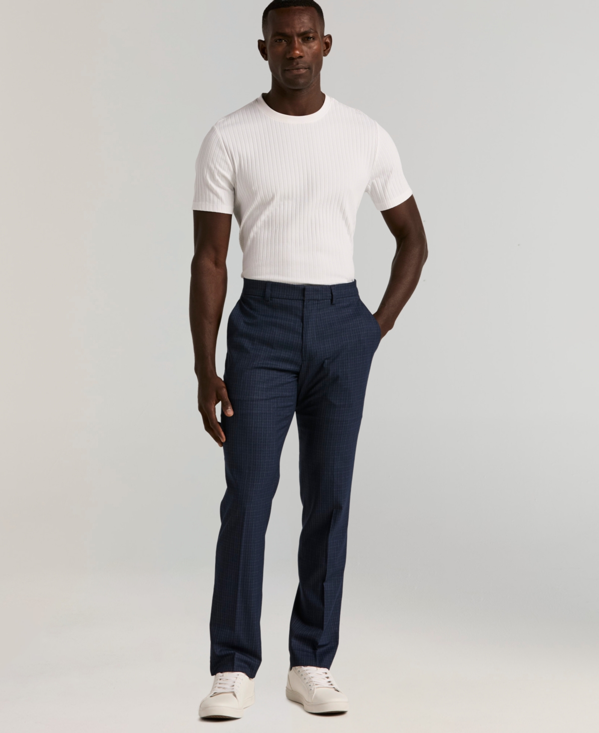 Perry Ellis Portfolio Men's Slim-Fit Gripper Waist Dress Pants