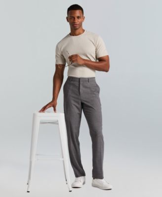 Men's Slim-Fit Gripper Waist Dress Pants