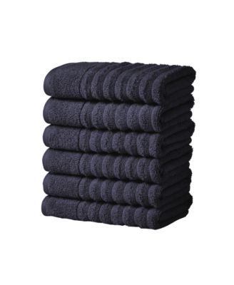 Luxury Combed Cotton Hand Towel Set, 6-Piece