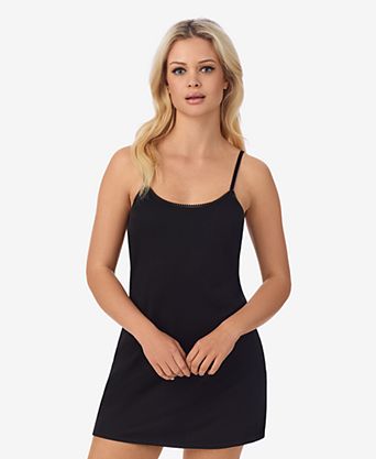slips for dresses Vintage Style Slip in Coal Train-2XL adorned with vintage lace at the bottom Orientique Reversible Cotton Slip -