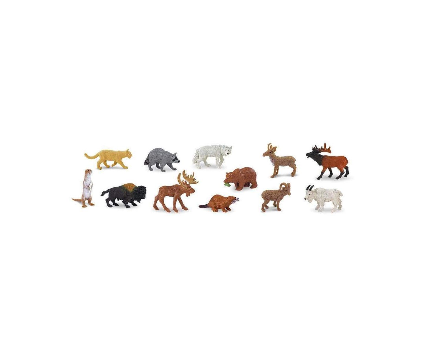 Детские фигурки Safari Ltd. North American Wildlife Hand-Painted 12-Piece Figurine Set, Ages 3+, цвет: Разноцветный — фото 2