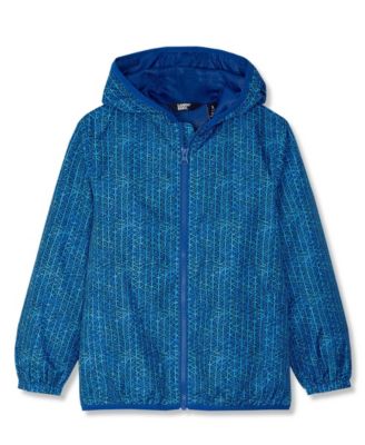 Girls Waterproof Hooded Packable Rain Jacket